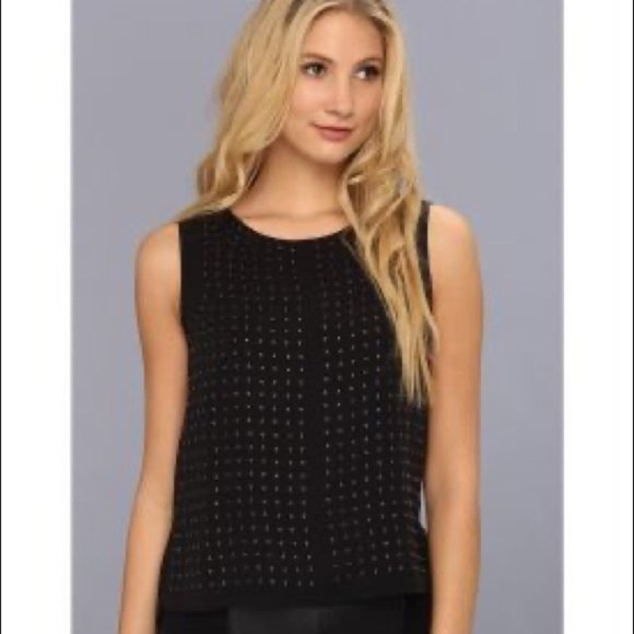 BCBG black top with silver studs. L - Picture 2 of 6